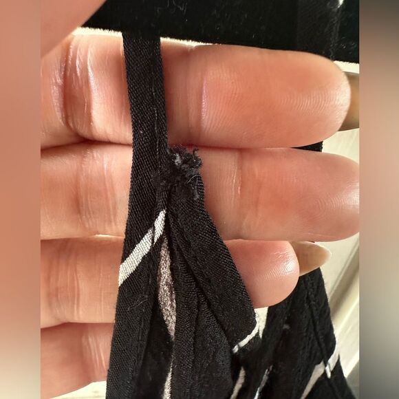 ASOS Cami Slip V Neckline Spaghetti Straps Side Slit Stripe Flowy Midi Dress 12 - Picture 11 of 12